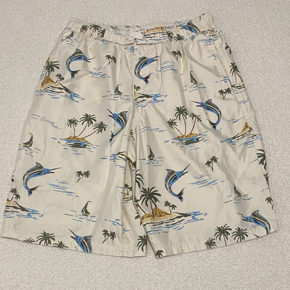 Tropical Print Men's Swim Shorts